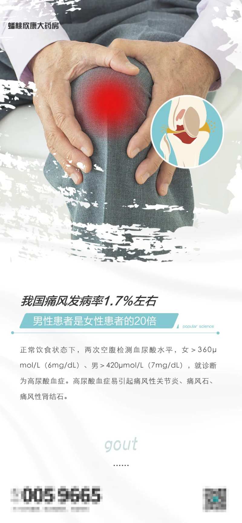 痛风科普宣传海报-采灵感-cailinggan.com