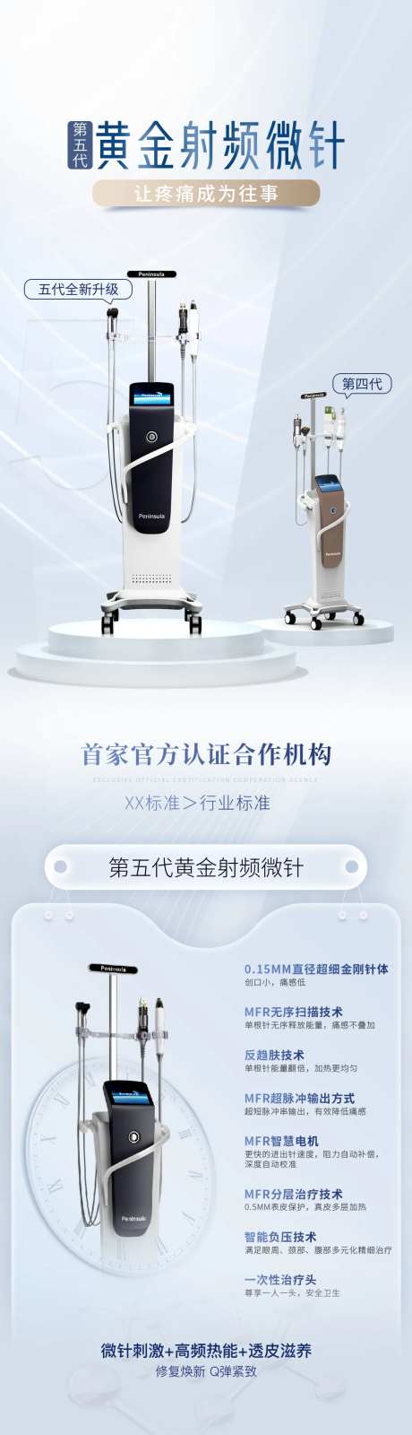 黄金射频微针宣传海报-采灵感-https://www.cailinggan.com/