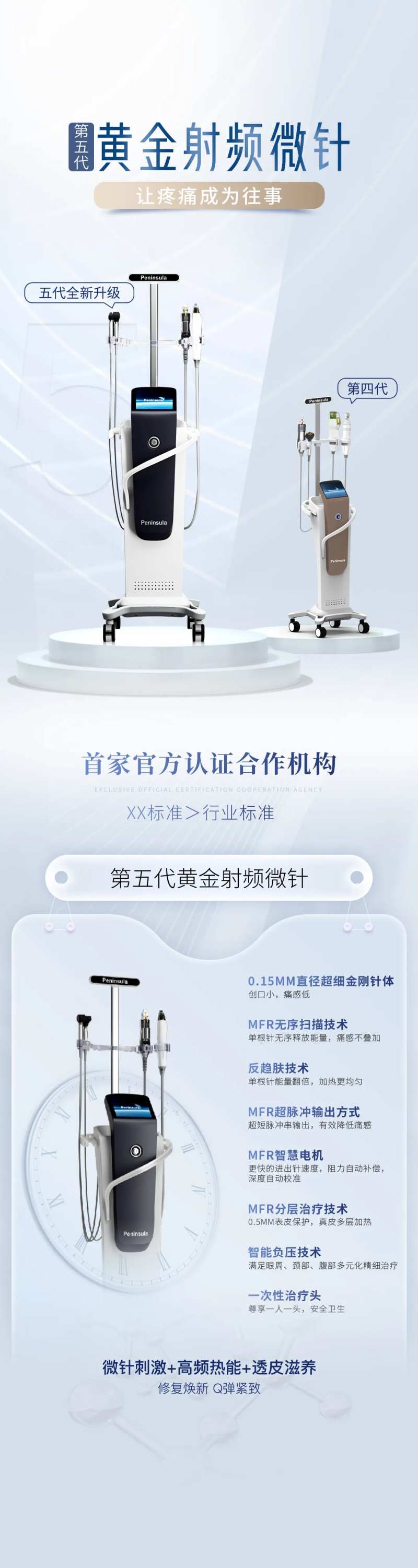 黄金射频微针宣传海报-采灵感-cailinggan.com