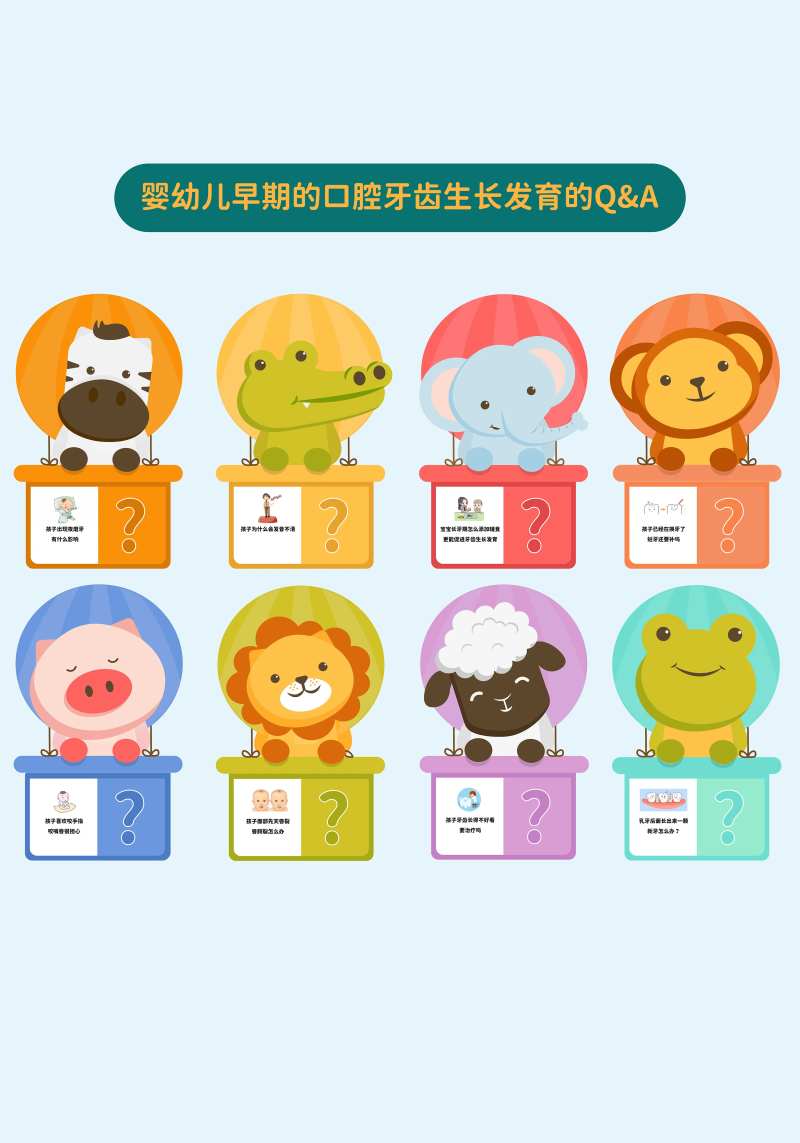 儿童牙齿早矫文化墙背景板-采灵感-cailinggan.com