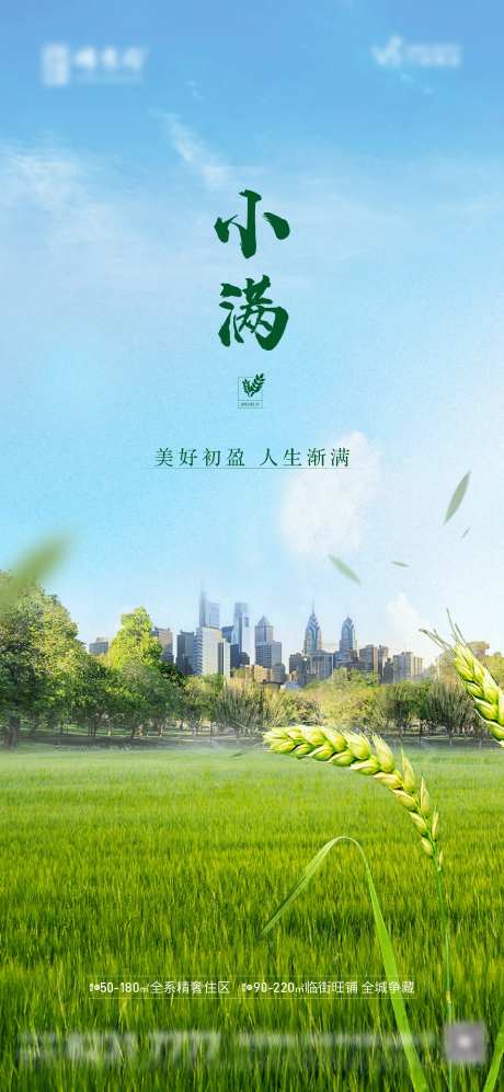地产小满节气海报-采灵感-https://www.cailinggan.com/