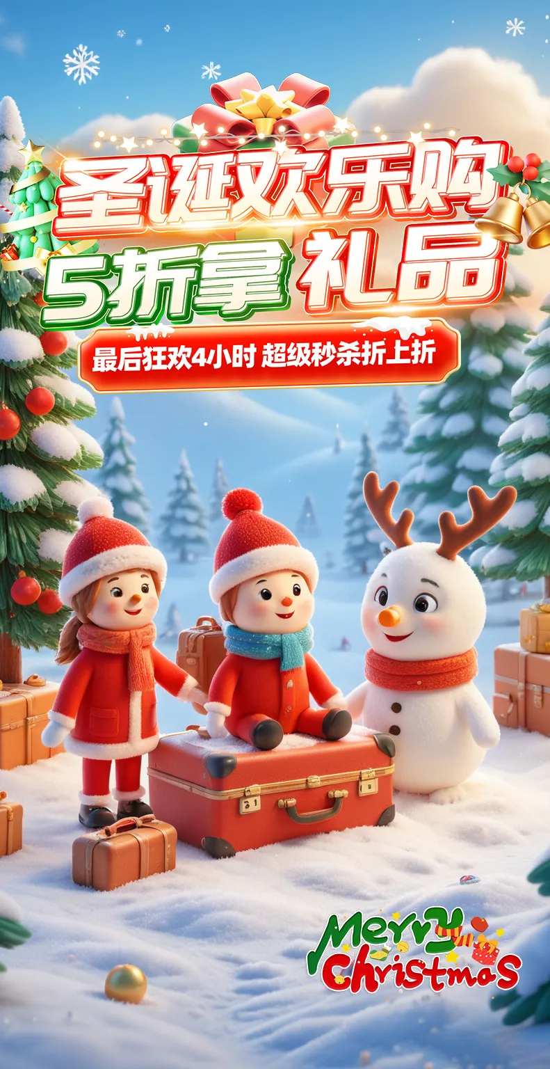 惊喜圣诞欢乐购banner-采灵感-cailinggan.com