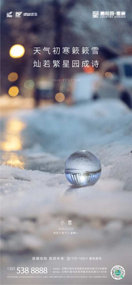 小雪节气海报-采灵感-https://www.cailinggan.com/