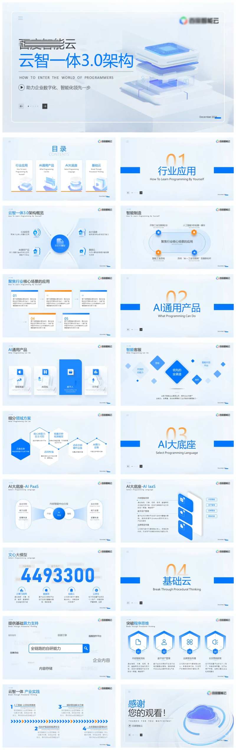 AI人工智能科技云产业介绍推荐PPT-采灵感-cailinggan.com