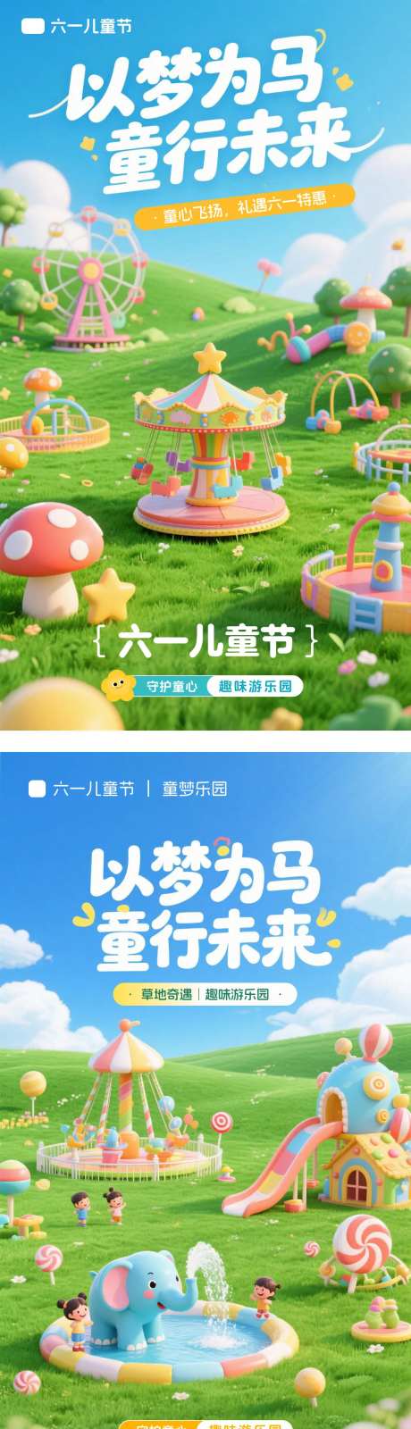 六一童乐超值福利系列海报-采灵感-https://www.cailinggan.com/