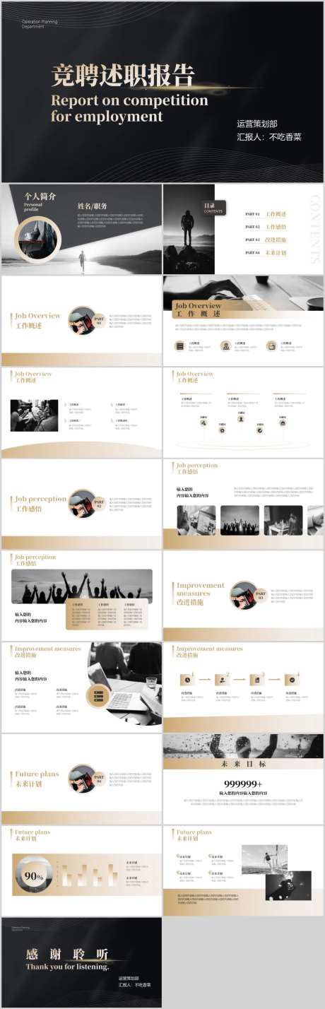 黑金商务风竞聘述职报PPT模板-采灵感-https://www.cailinggan.com/