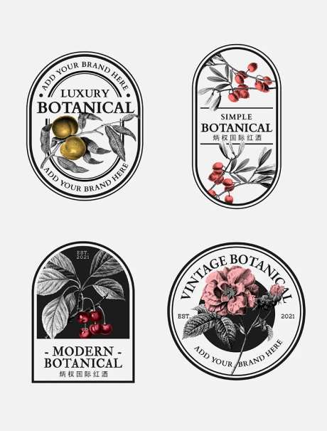 红酒包装贴纸版式设计-采灵感-https://www.cailinggan.com/