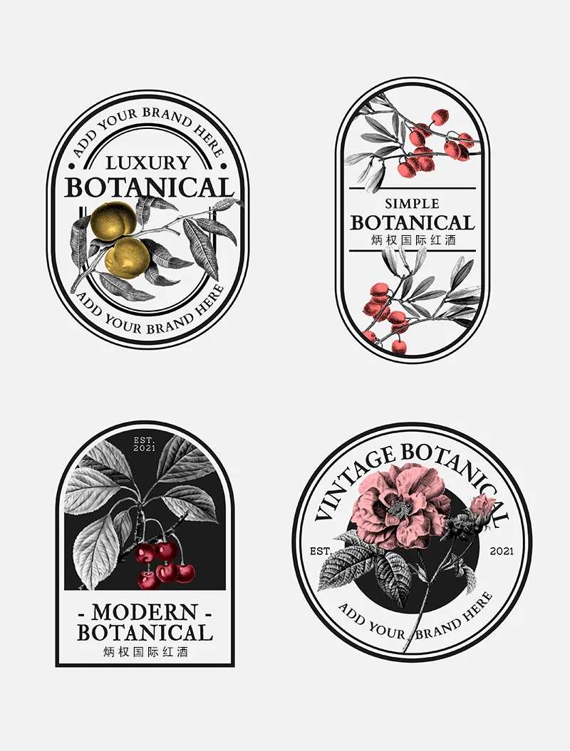红酒包装贴纸版式设计-采灵感-cailinggan.com