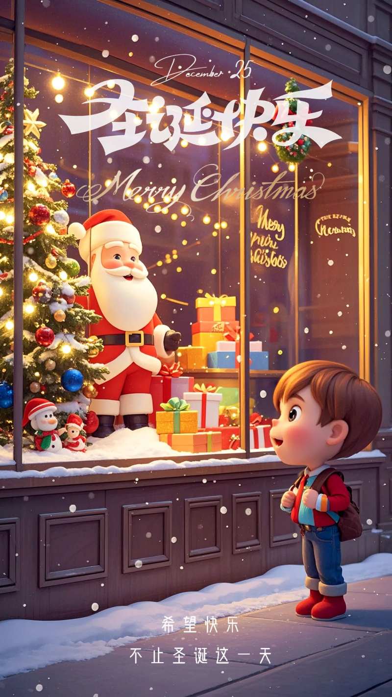 圣诞节橱窗海报-采灵感-cailinggan.com