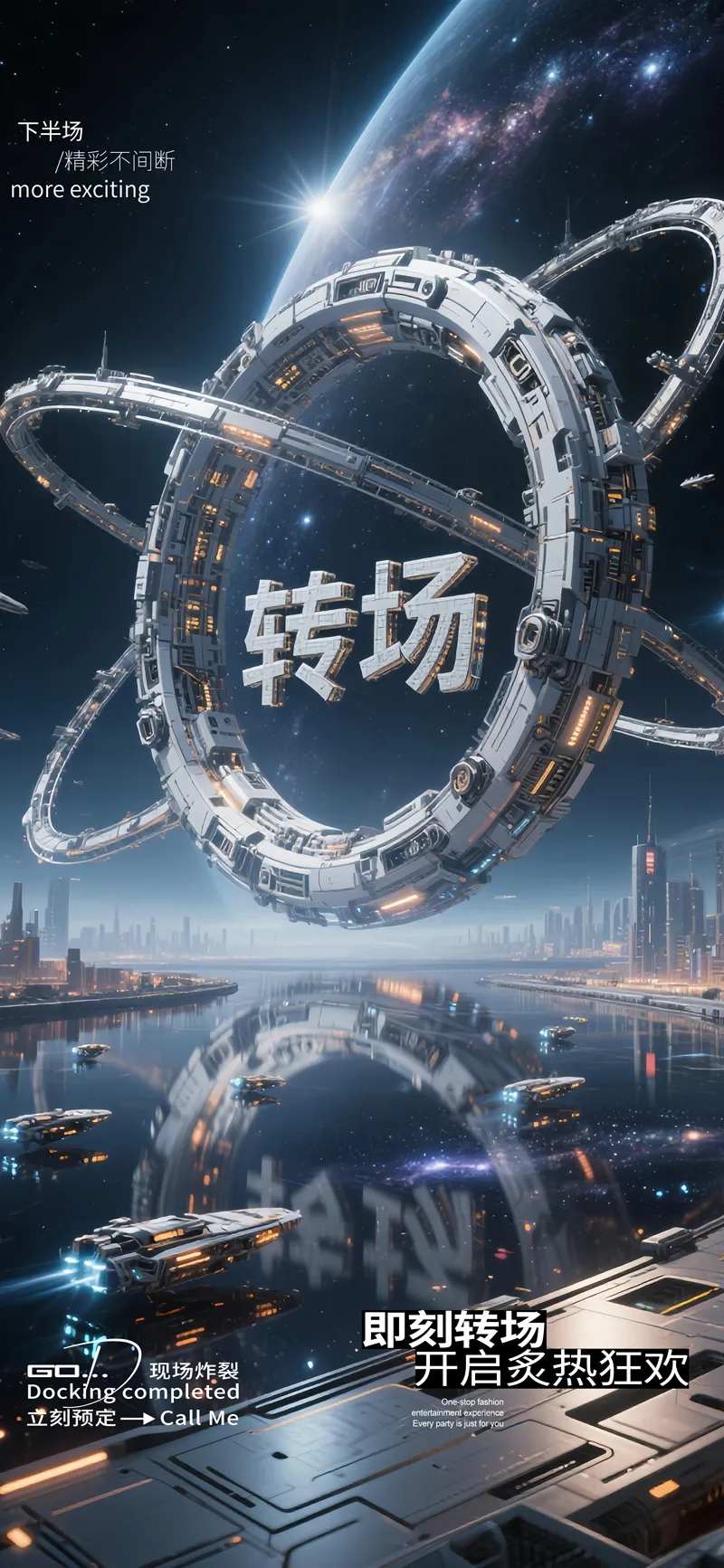 酒吧KTV预定转场星环海报-采灵感-cailinggan.com