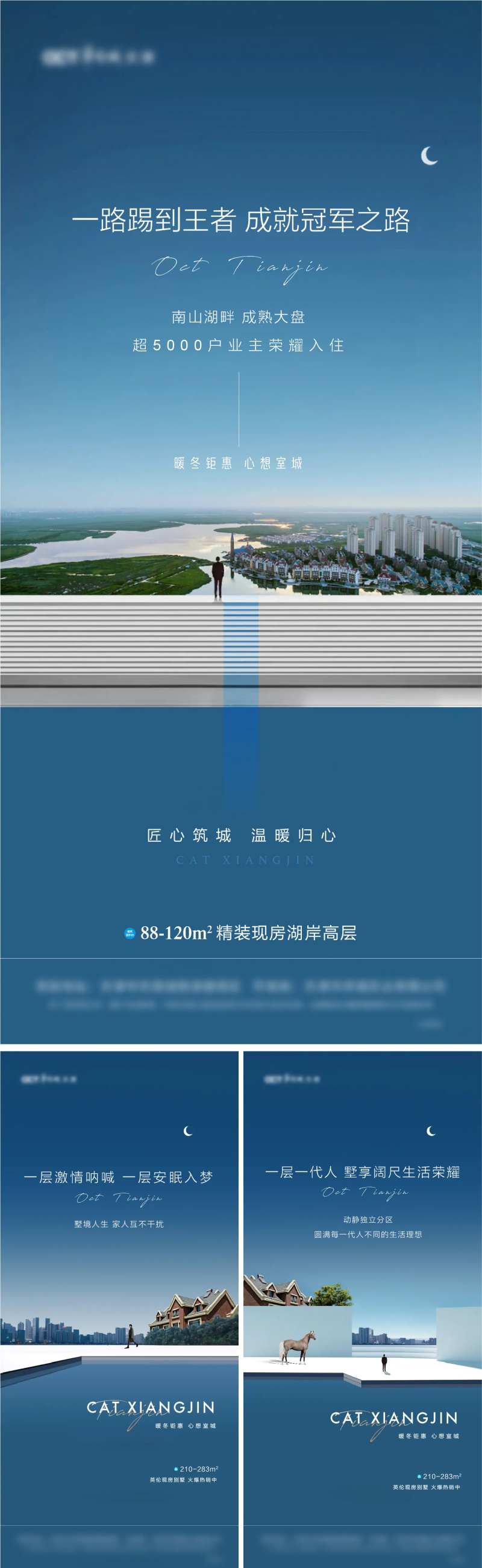 水岸别墅价值点海报-采灵感-cailinggan.com