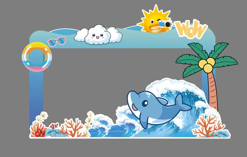 海洋合影造景-采灵感-cailinggan.com