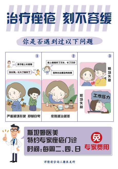 医美皮肤疾病痤疮专家门诊海报-采灵感-https://www.cailinggan.com/