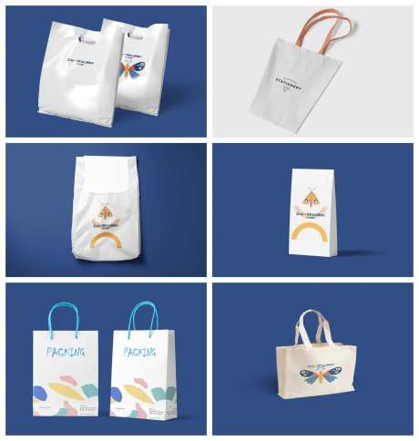 手提袋纸袋包装样机-采灵感-https://www.cailinggan.com/