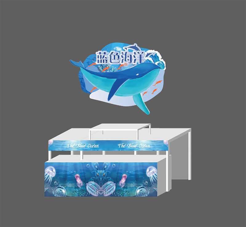 发饰蓝色银海氛围打造-采灵感-cailinggan.com