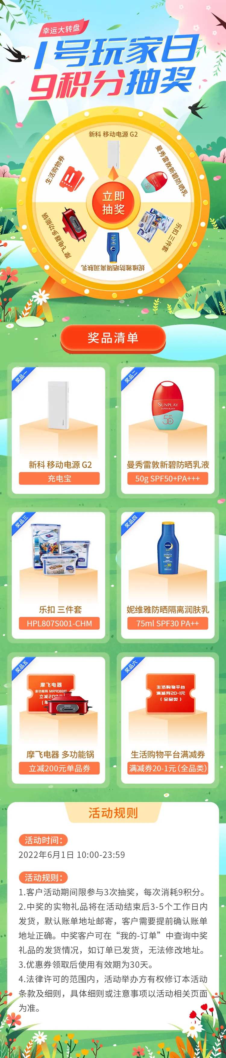 幸运大转盘积分抽奖长图海报-采灵感-cailinggan.com