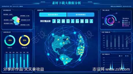 素材下载大数据分析UI设计                                                                                                                                                                                           -采灵感-https://www.cailinggan.com/