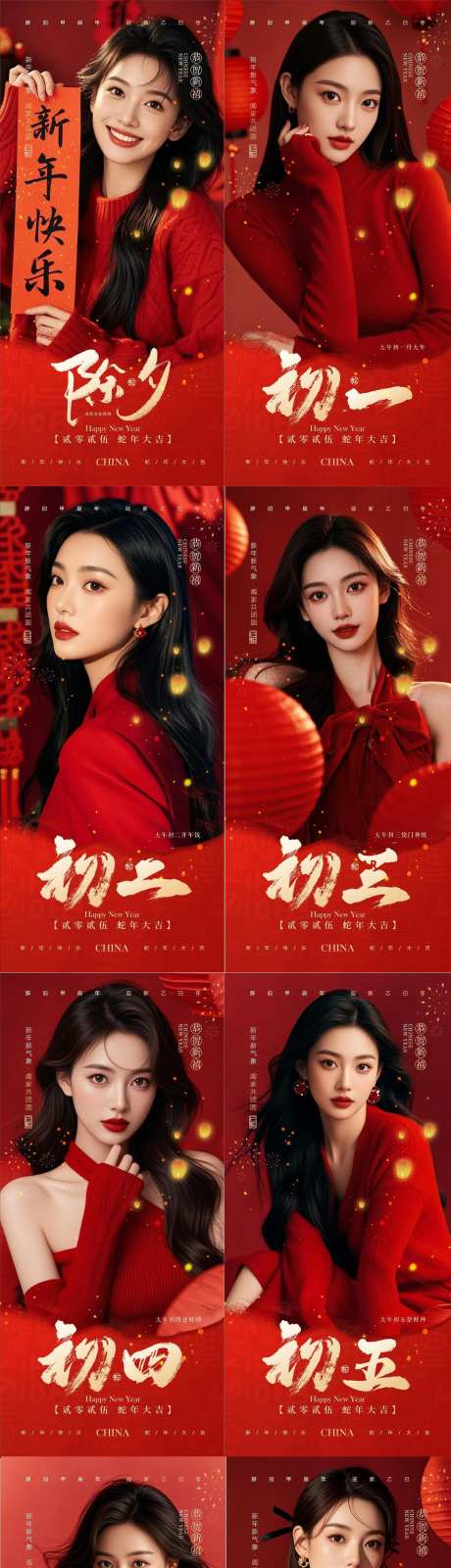 医美新年初一至初七海报-采灵感-https://www.cailinggan.com/