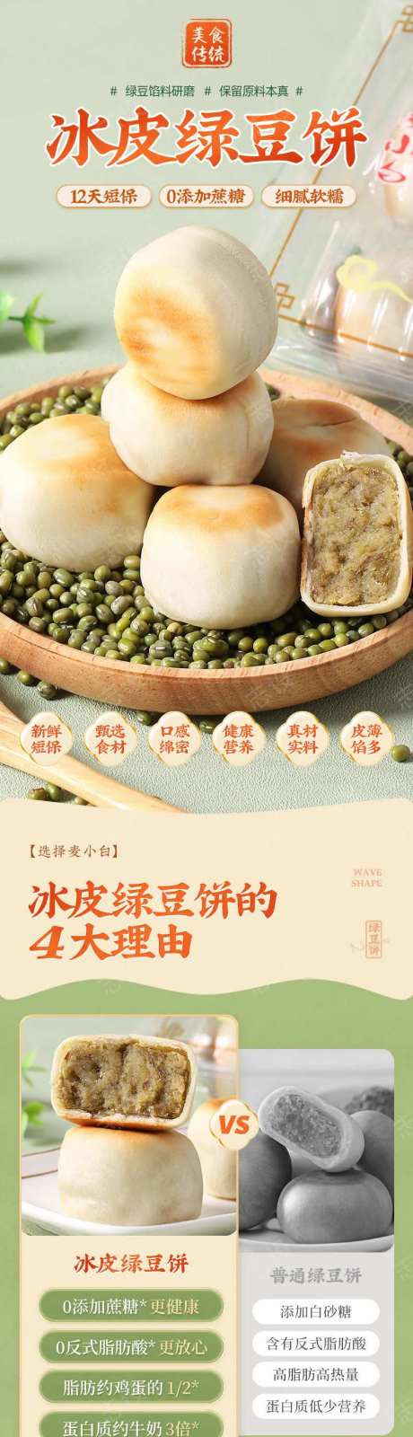 传统网红糕点冰皮绿豆糕食品详情页-采灵感-https://www.cailinggan.com/