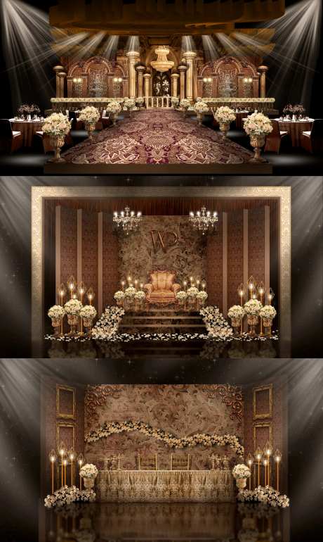 宫廷巴洛克婚礼效果图-采灵感-https://www.cailinggan.com/