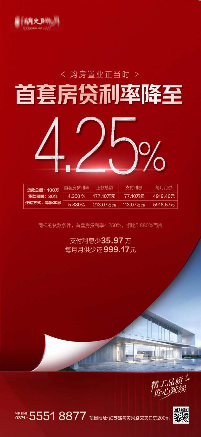利率贷款政策新闻资讯海报-采灵感-cailinggan.com