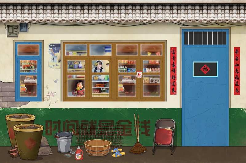 童年怀旧复古壁画-采灵感-cailinggan.com