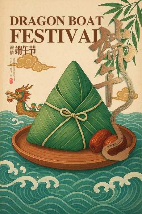 端午节工笔插画-采灵感-https://www.cailinggan.com/