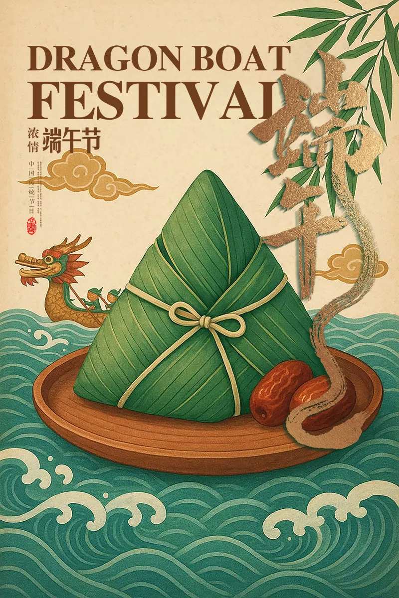 端午节工笔插画-采灵感-cailinggan.com