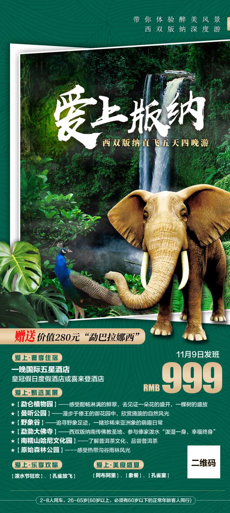 云南西双版纳旅游海报-采灵感-cailinggan.com