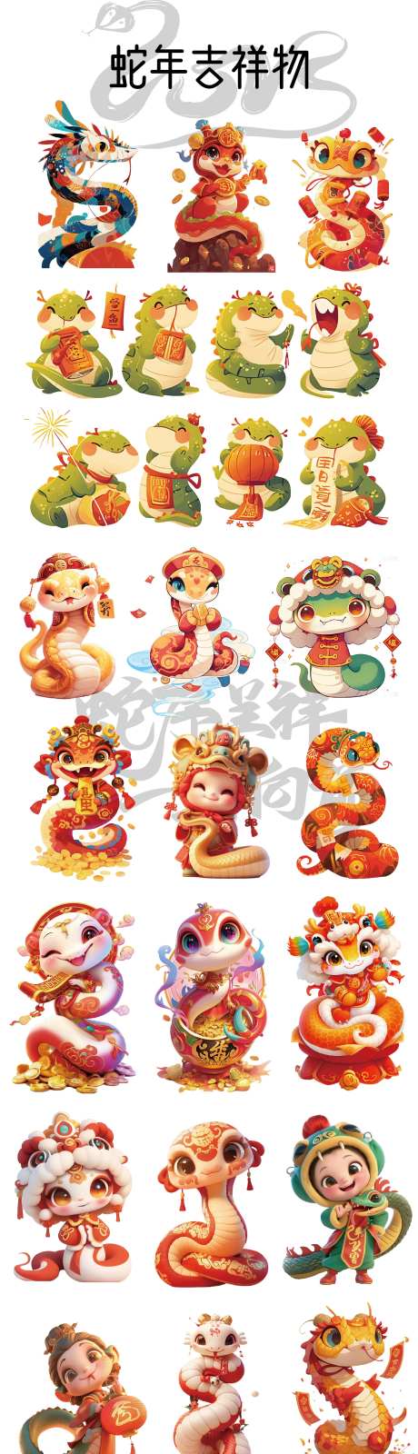 蛇年吉祥物-采灵感-https://www.cailinggan.com/