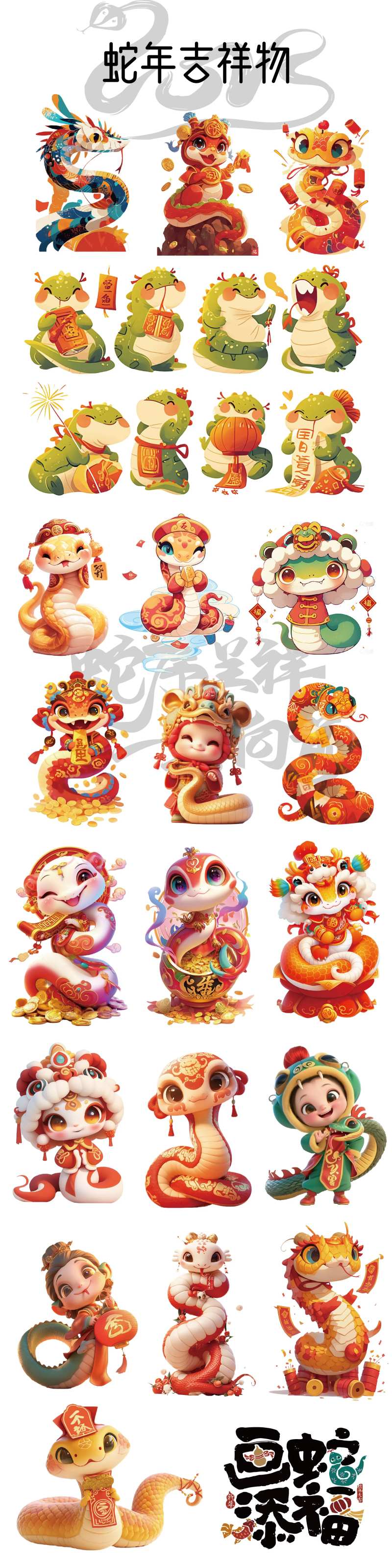 蛇年吉祥物-采灵感-cailinggan.com