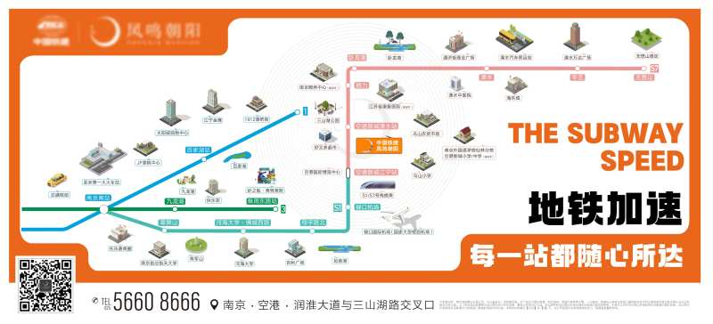地产地铁线路站点区位价值点横版海报-采灵感-cailinggan.com
