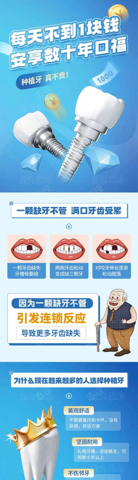 口腔牙齿美白种植牙牙科详情页落地页-采灵感-https://www.cailinggan.com/