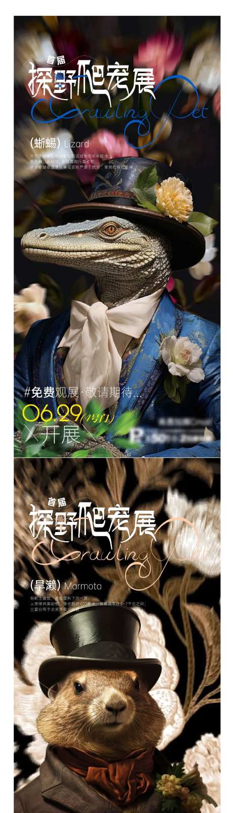 爬宠展海报-采灵感-https://www.cailinggan.com/