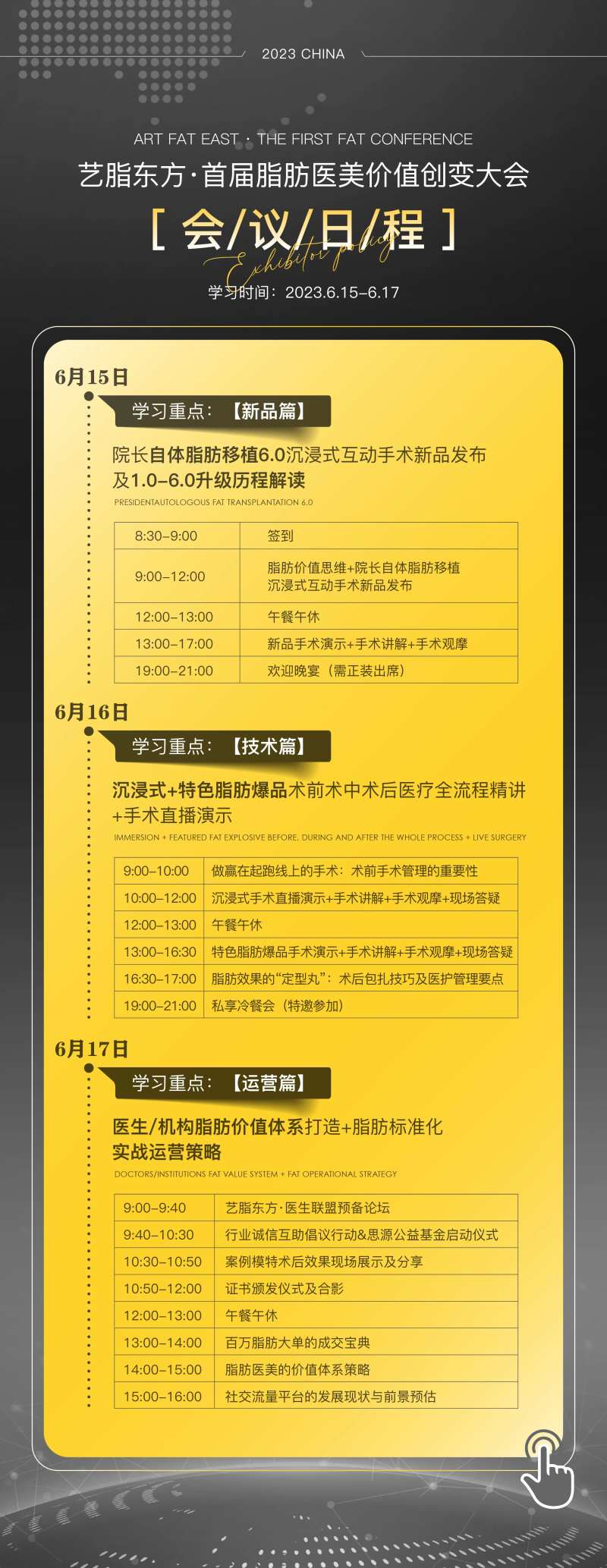 黑金峰会会议日程流程宣传海报-采灵感-cailinggan.com