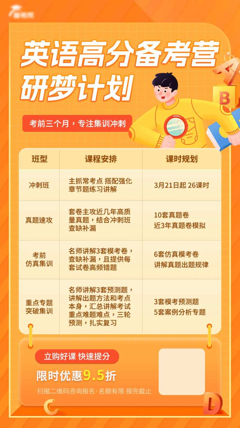 考研英语培训课程海报-采灵感-cailinggan.com