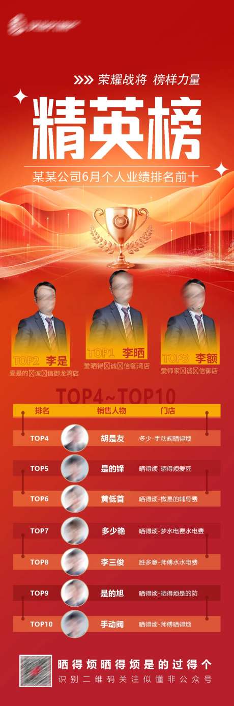 业绩精英榜海报-采灵感-https://www.cailinggan.com/