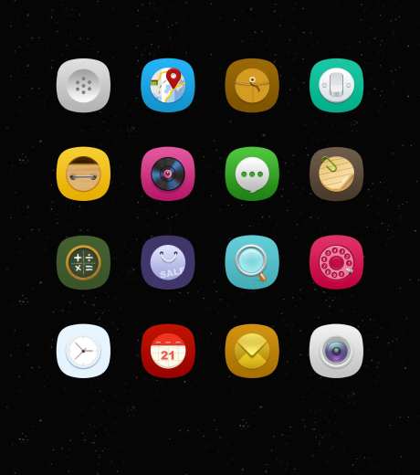 手机系统拟物图标设计-采灵感-https://www.cailinggan.com/