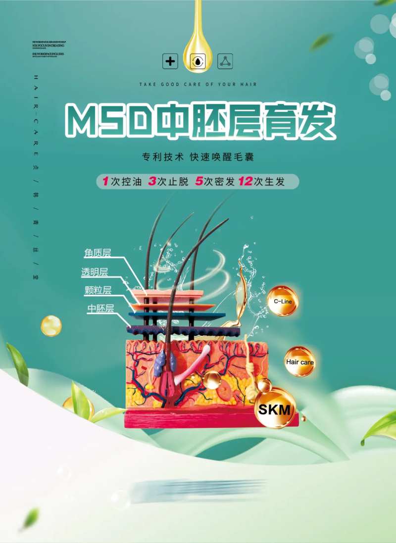 毛囊图植发海报-采灵感-cailinggan.com