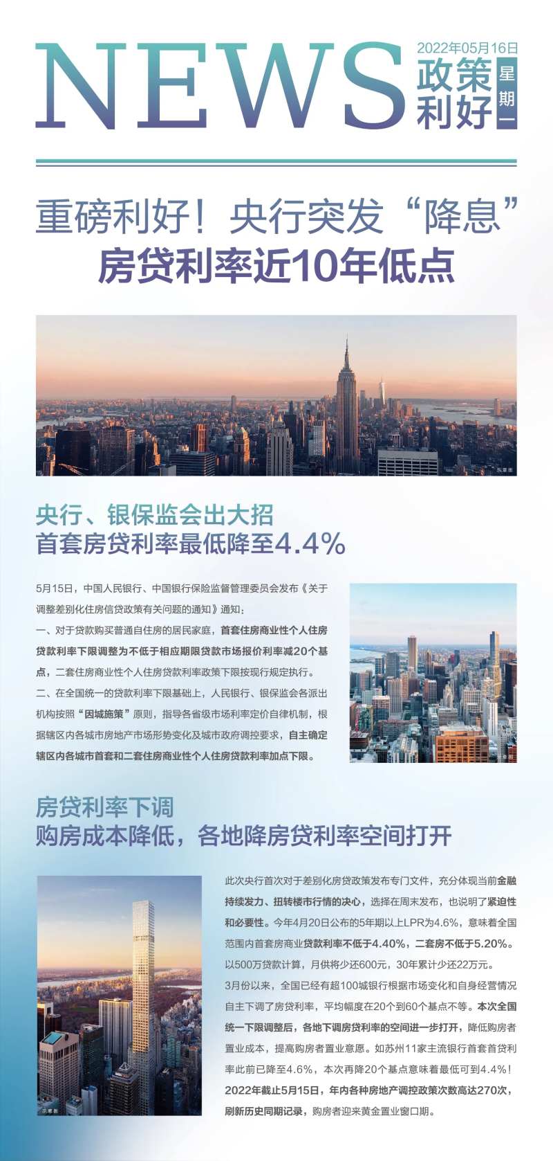房地产利好政策海报-采灵感-cailinggan.com