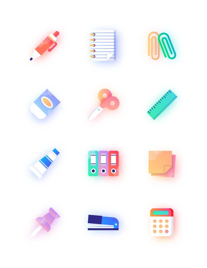 学生用品教具器材icon图标设计-采灵感-cailinggan.com
