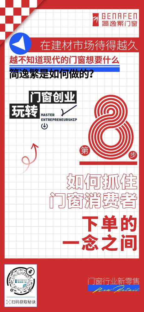 门窗创业指南海报-采灵感-https://www.cailinggan.com/