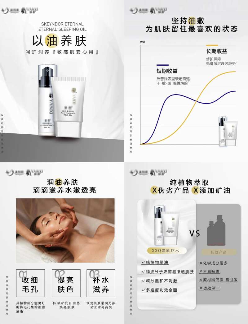 小红书以油养肤科普海报  -采灵感-cailinggan.com
