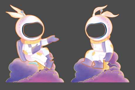 科技兔子人型立牌-采灵感-https://www.cailinggan.com/