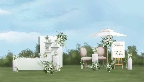 婚礼签到处设计-采灵感-https://www.cailinggan.com/