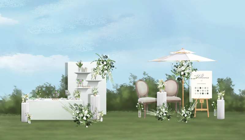 婚礼签到处设计-采灵感-cailinggan.com