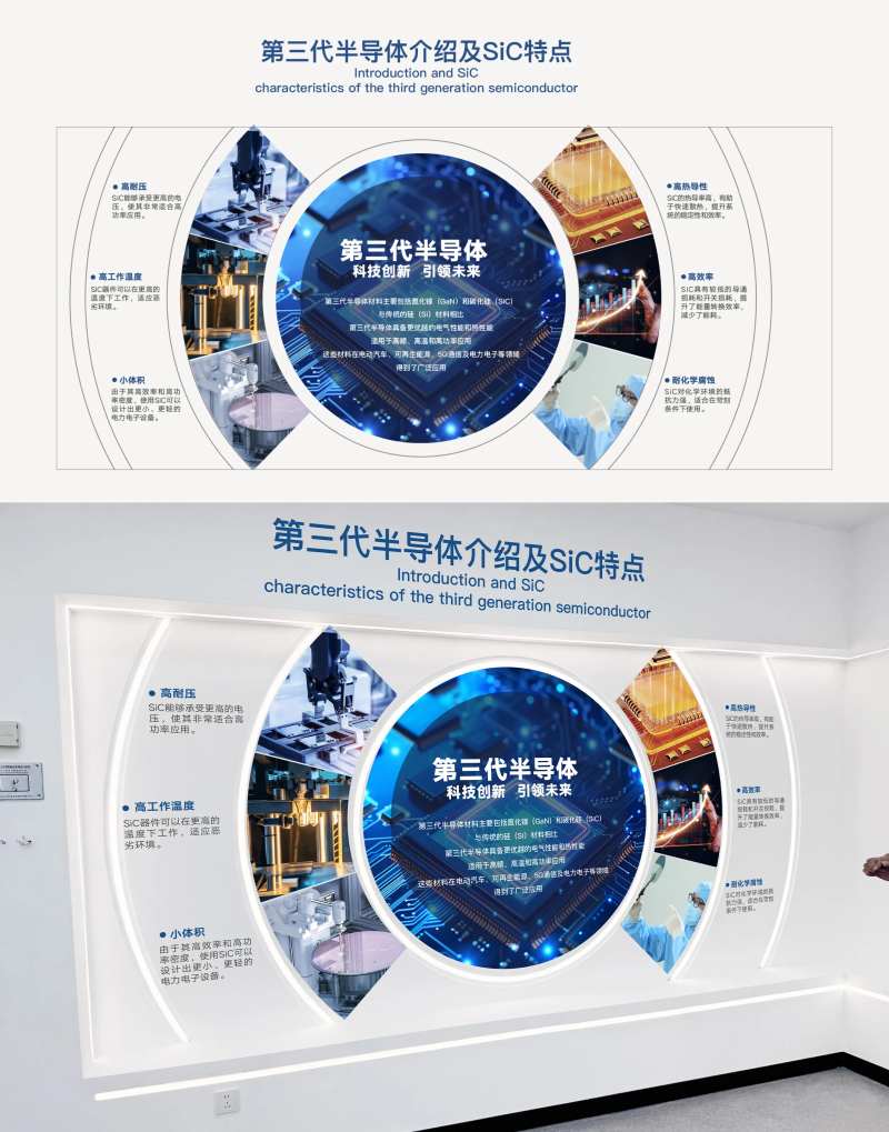 地产展厅展览美陈科技墙面芯片半导体-采灵感-cailinggan.com