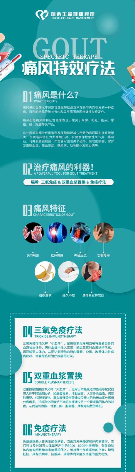 痛风疗法长图-采灵感-https://www.cailinggan.com/