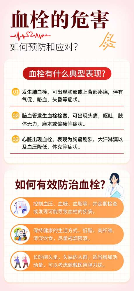血栓危害科普海报-采灵感-https://www.cailinggan.com/