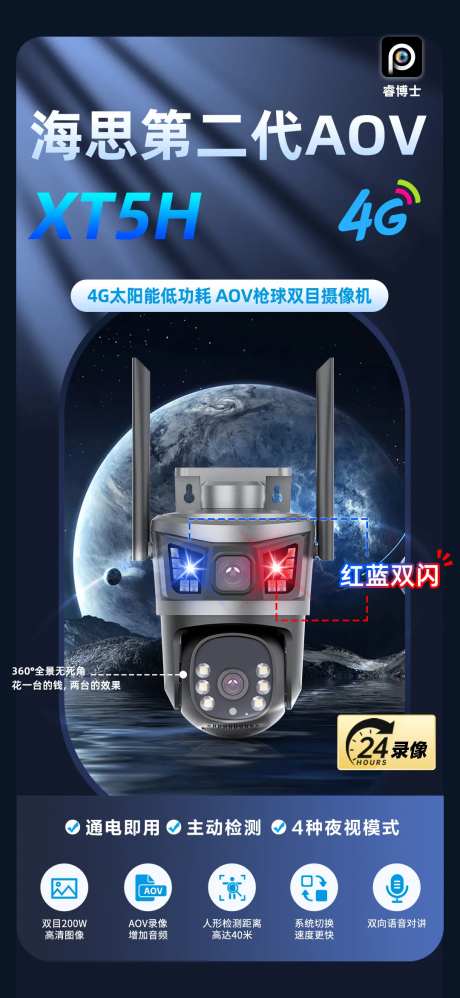 监控摄像头宣传海报-采灵感-https://www.cailinggan.com/